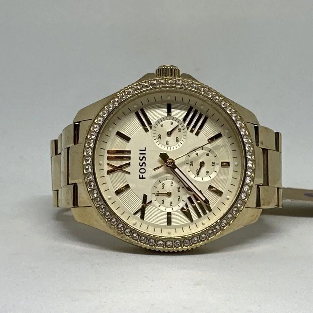 Fossil Cecile AM4482 Womens Gold Stainless Steel Analog Dial Quartz Watch HME419